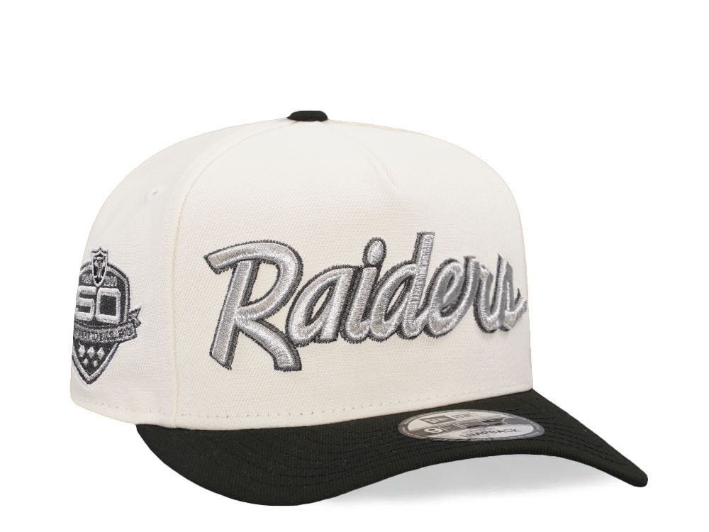New Era Las Vegas Raiders 50th Anniversary Chrome Two Tone 9Fifty A Frame Snapback Casquette