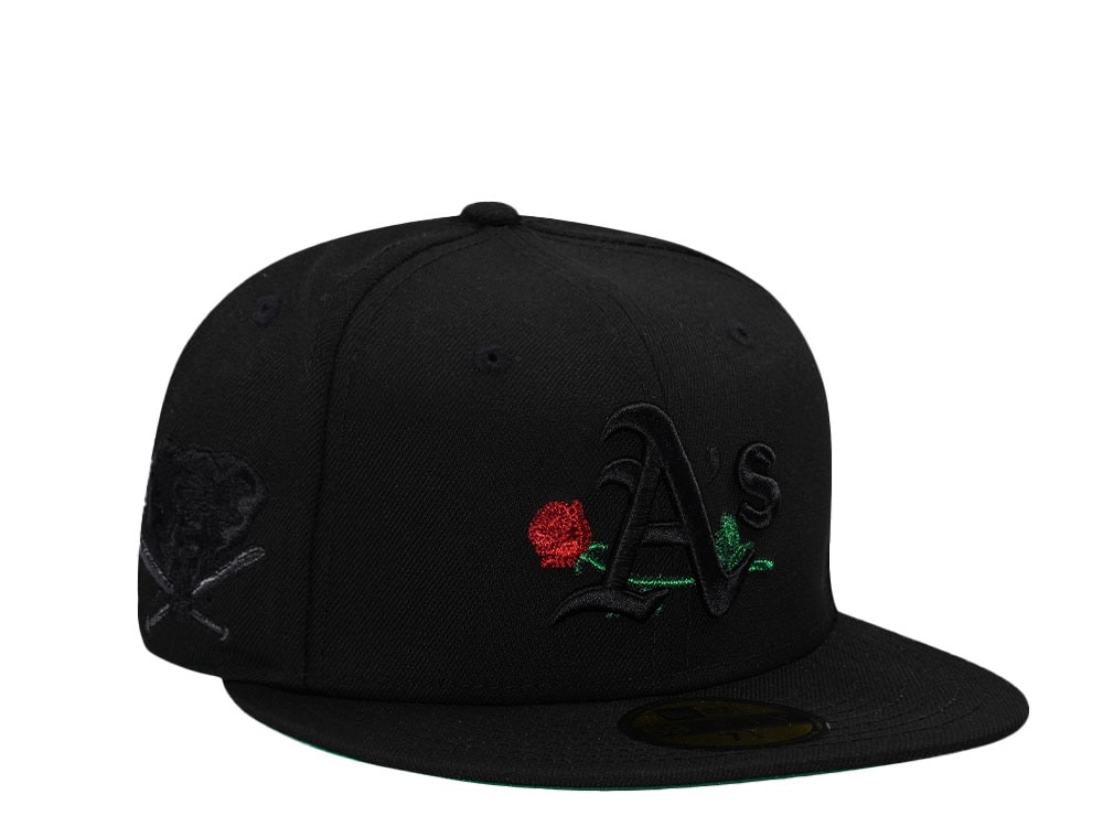New Era Oakland Athletics Blackout Rose Edition 59Fifty Fitted Casquette