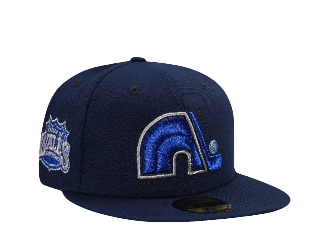 New Era Quebec Nordiques Prince Of Wales Conference Ocean Blue Prime Edition 59Fifty Fitted Casquette