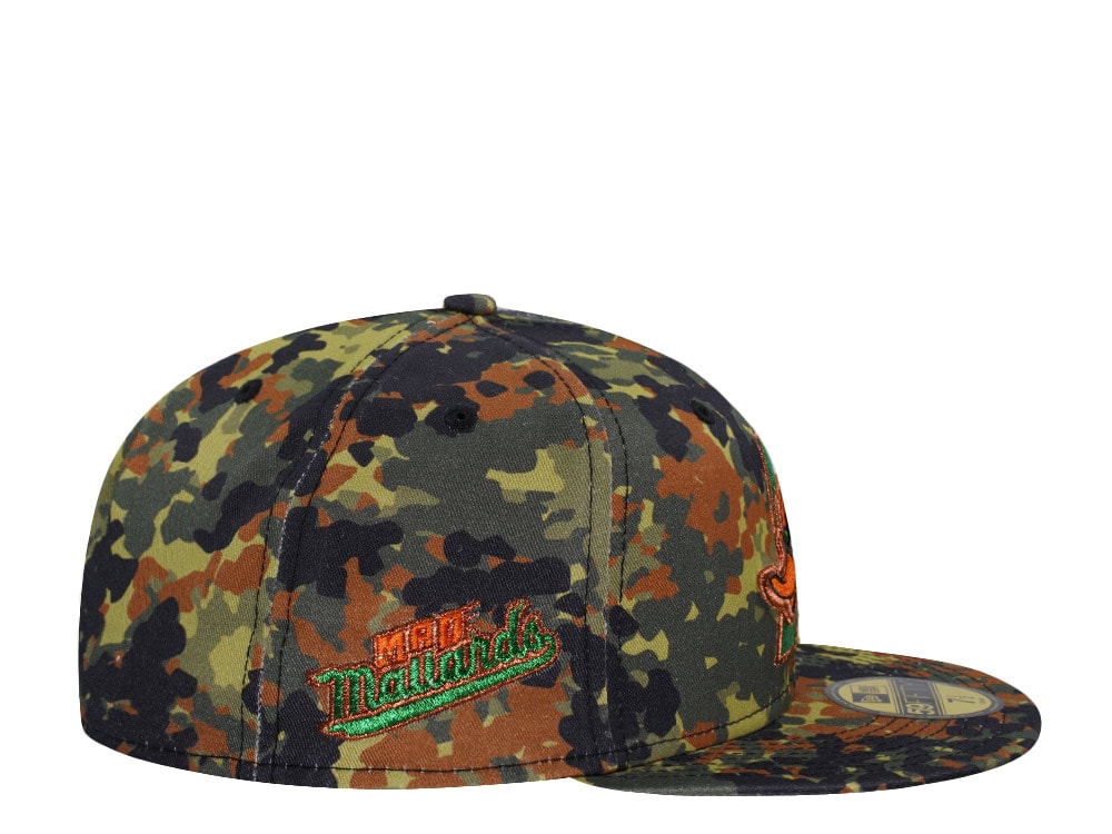 New Era Arkansas Travelers Mad Mallards Flecktarn Copper Edition 59Fifty Fitted Casquette