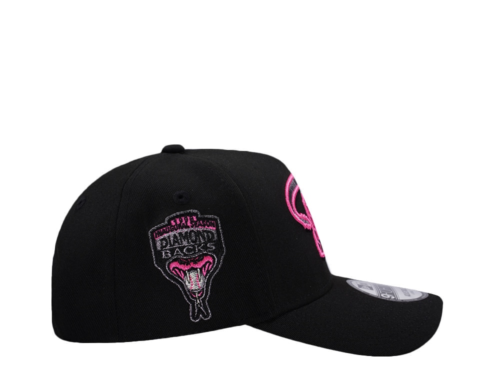 New Era Arizona Diamondbacks Inaugural Season Pink Glow Black Prime Edition 9Forty A Frame Snapback Casquette