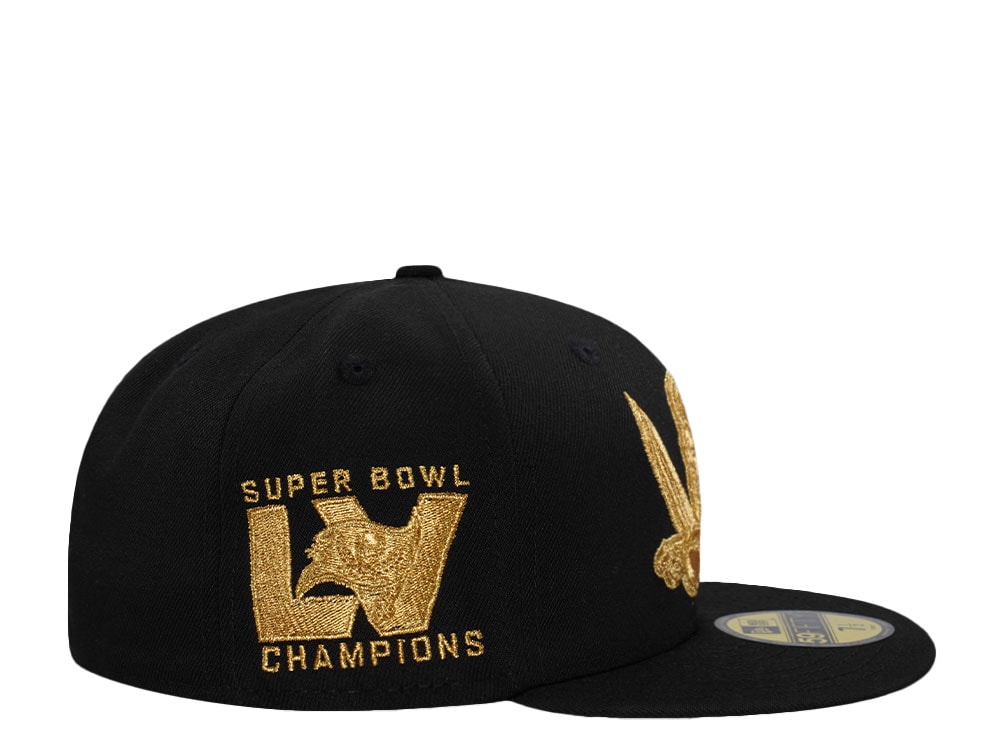 New Era Tampa Bay Buccaneers Super Bowl Champions 2023 Black 24k Edition 59Fifty Fitted Casquette