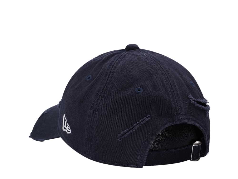 New Era New York Yankees Navy Washed Distress 9Twenty Strapback Casquette