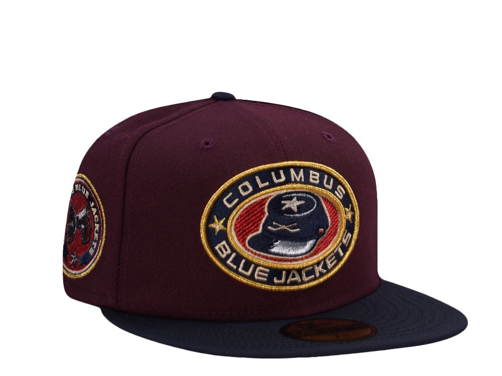 New Era Columbus Blue Jackets Maroon Two Tone Edition 59Fifty Fitted Casquette