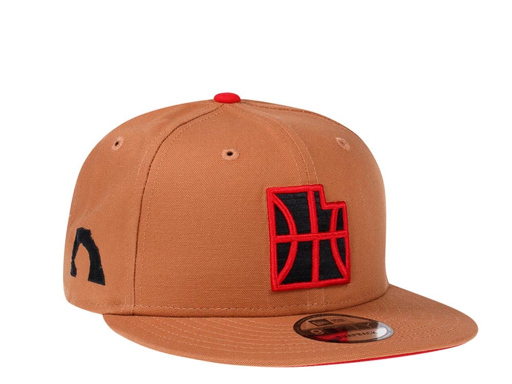 New Era Utah Jazz Tan Canvas Edition 9Fifty Snapback Casquette