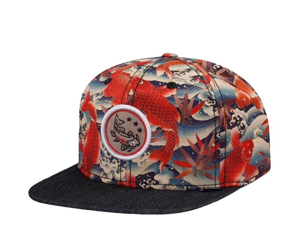 Djinns Koi Linen 6 Panel Snapback Casquette