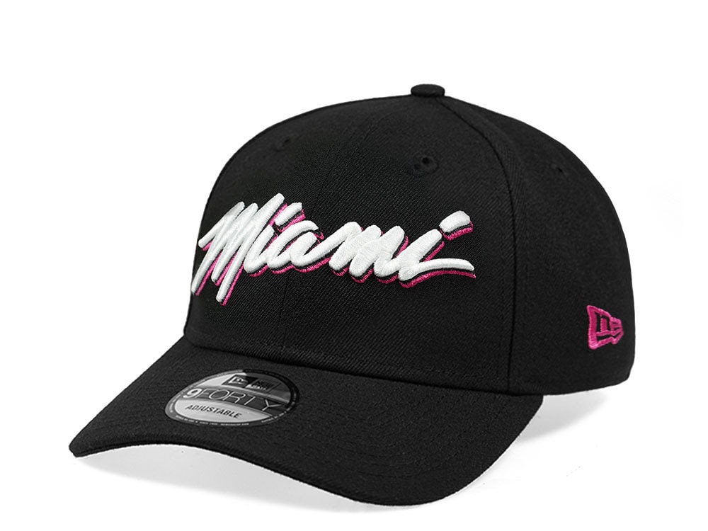 New Era Miami Heat Vice Edition White and Pink 9Forty Snapback Casquette