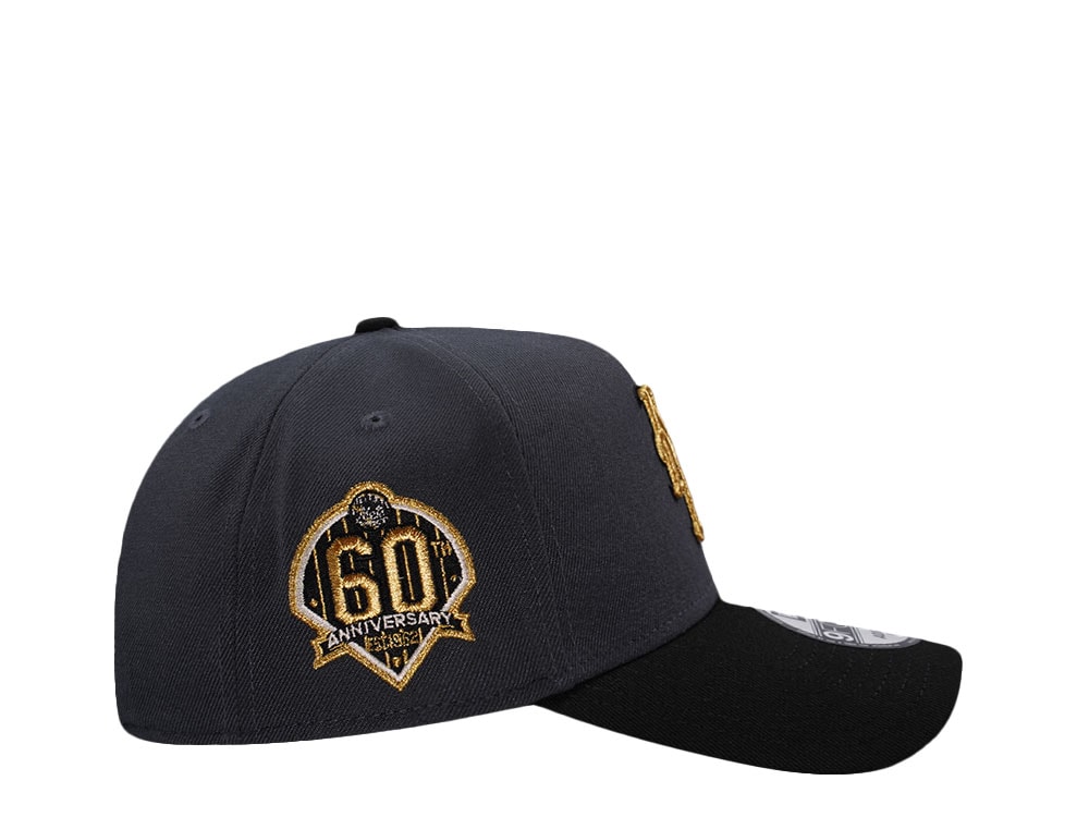 New Era New York Mets 60th Anniversary Dark Gray Two Tone Edition 9Forty A Frame Snapback Casquette