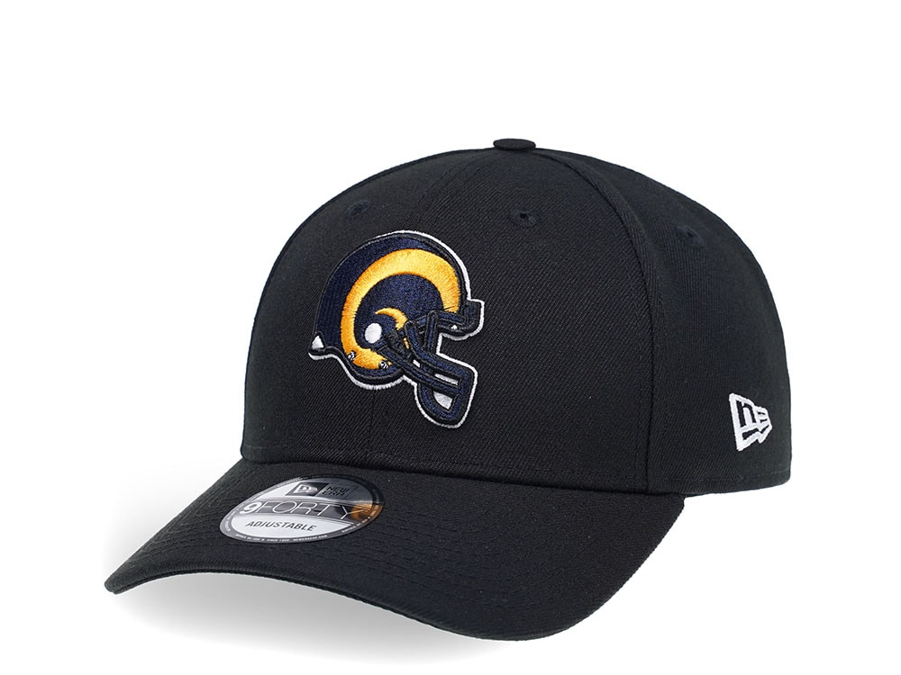 New Era Los Angeles Rams Curved Black Edition 9Forty Strapback Casquette