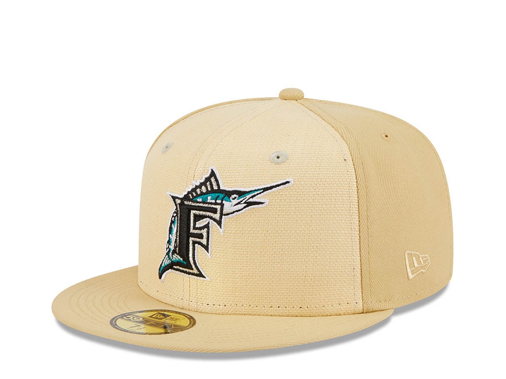 New Era Florida Marlins Inaugural Year 1993 Raffia Front Vegas Gold Edition 59Fifty Fitted Casquette