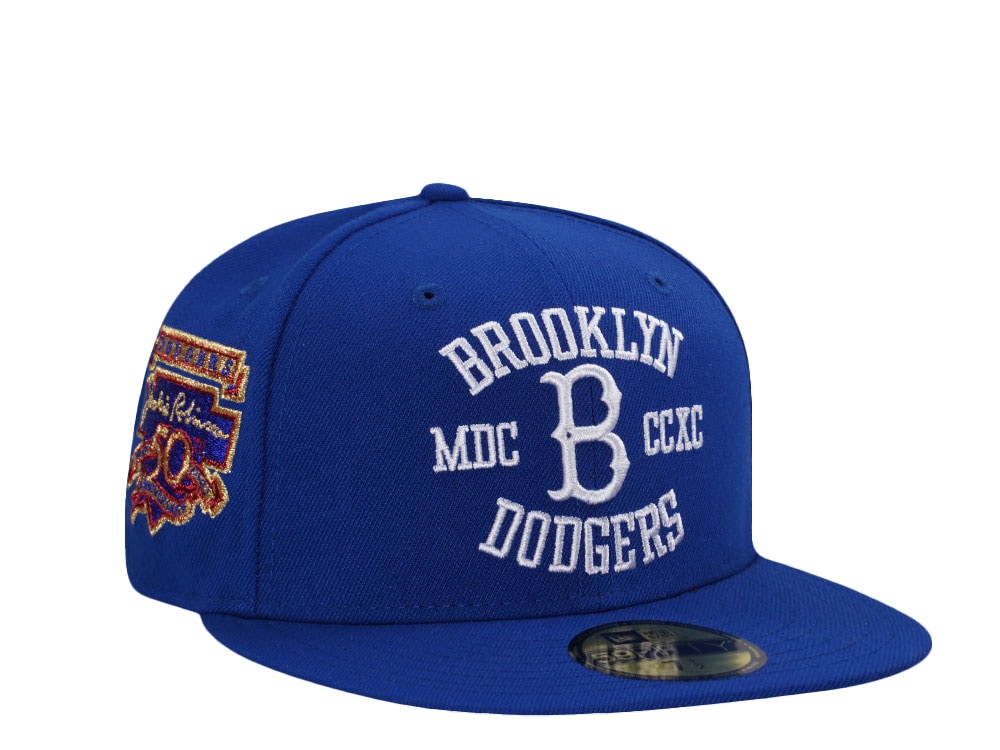 New Era Brooklyn Dodgers 50th Anniversary Jackie Robinson Royal Blue Prime Edition 59Fifty Fitted Casquette