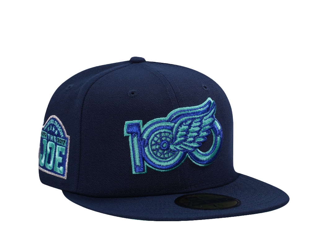 New Era Detroit Red Wings The Joe 100th Anniversary Ocean Blue Prime Edition 59Fifty Fitted Casquette