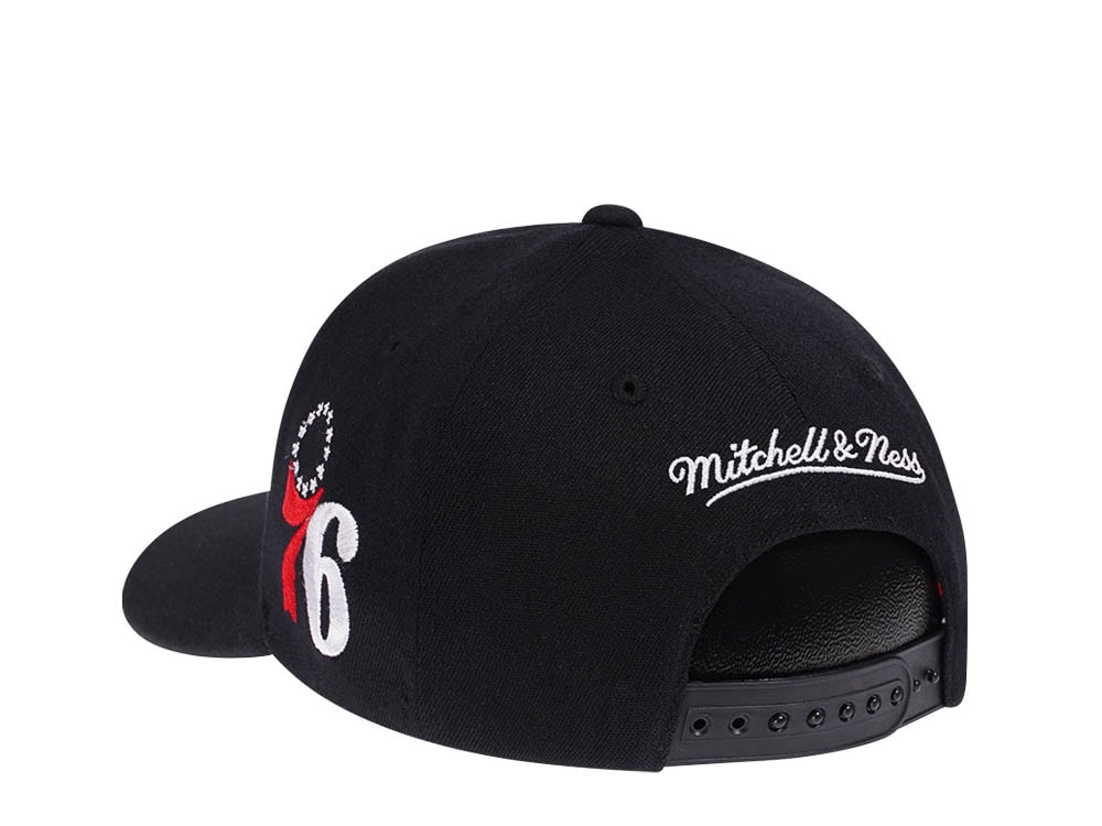 Mitchell & Ness Philadelphia 76Ers Team Ground Red Line Solid Flex Snapback Casquette