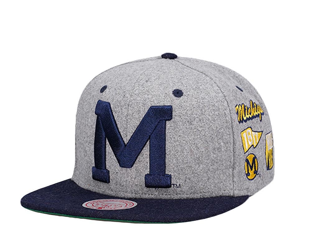 Mitchell & Ness University of Michigan NCAA Melton Patch Snapback Casquette