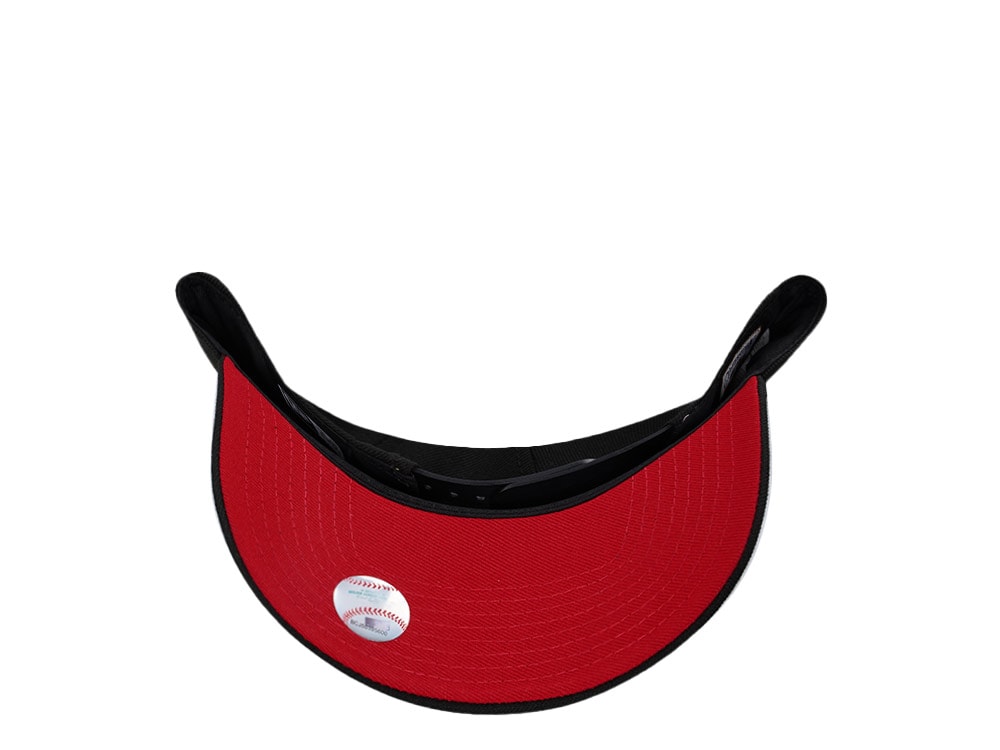 New Era Anaheim Angels 50th Anniversary Black And Red 9Forty A Frame Snapback Casquette