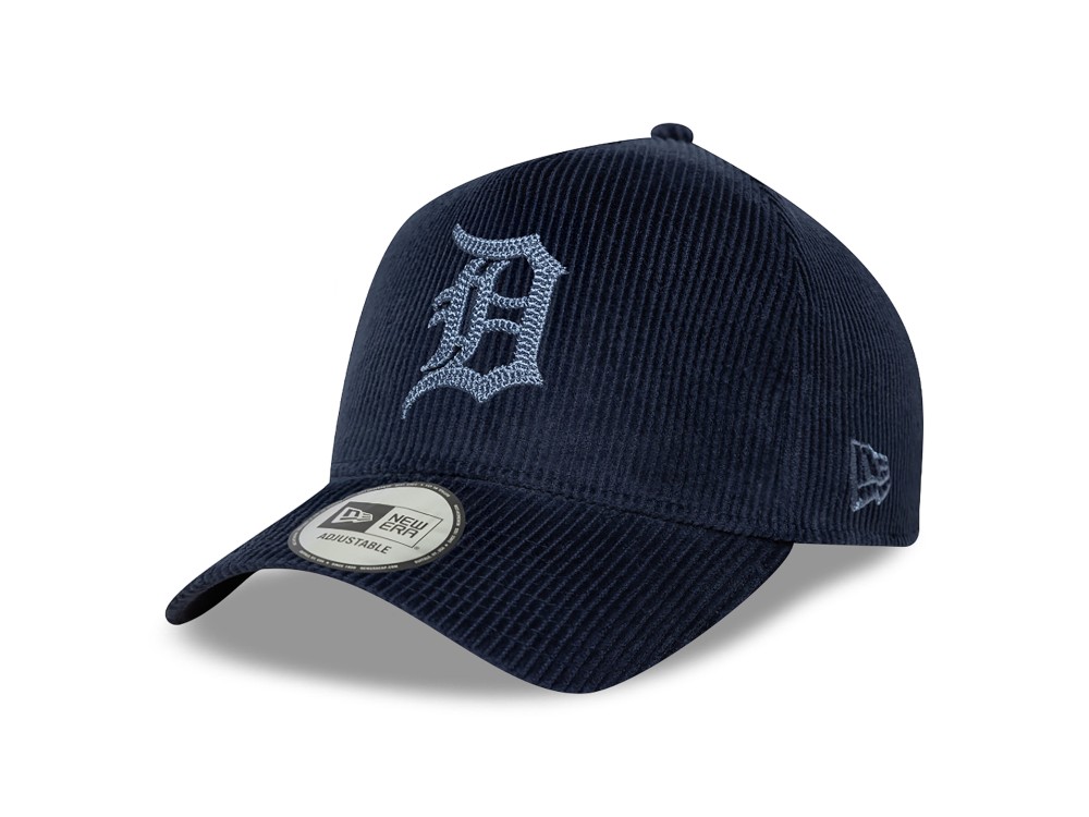 New Era Detroit Tigers Navy Corduroy 9Forty A Frame Strapback Casquette