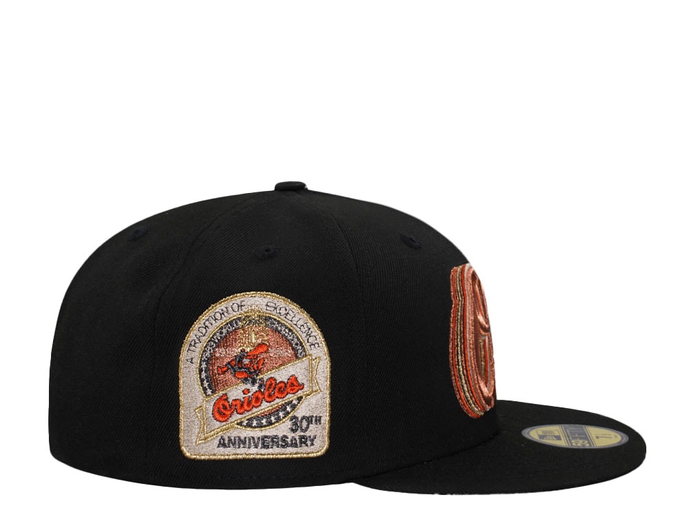 New Era Baltimore Orioles 30th Anniversary Cascading Black Edition 59Fifty Fitted Casquette