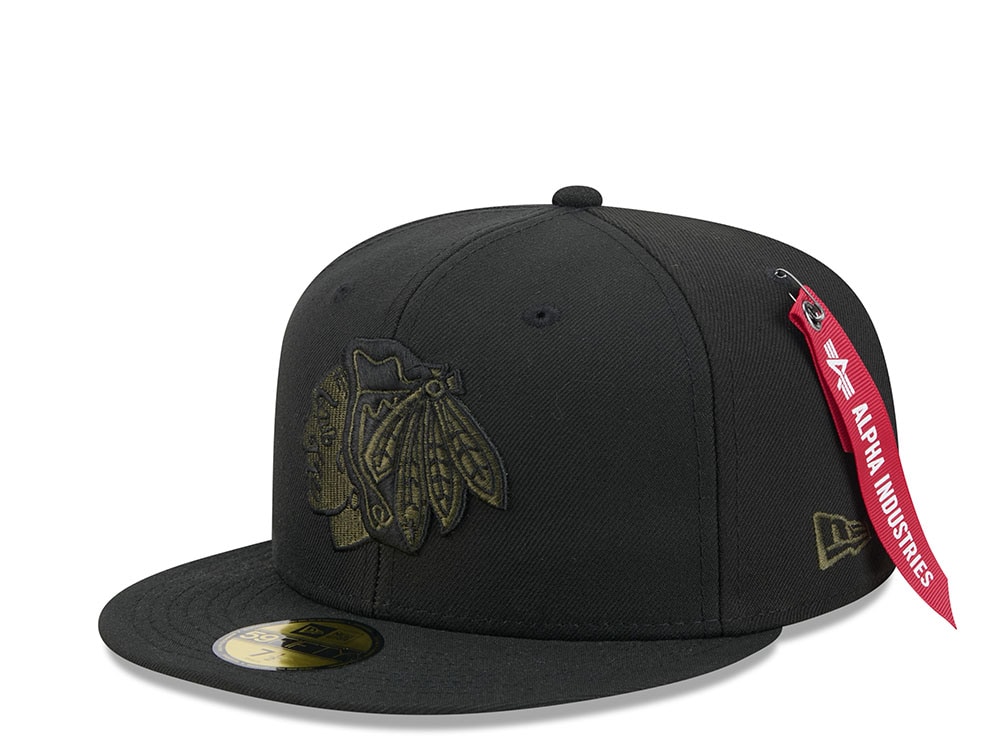 New Era Alpha Industries Chicago Blackhawks Navy Prime Edition 59Fifty Fitted Casquette
