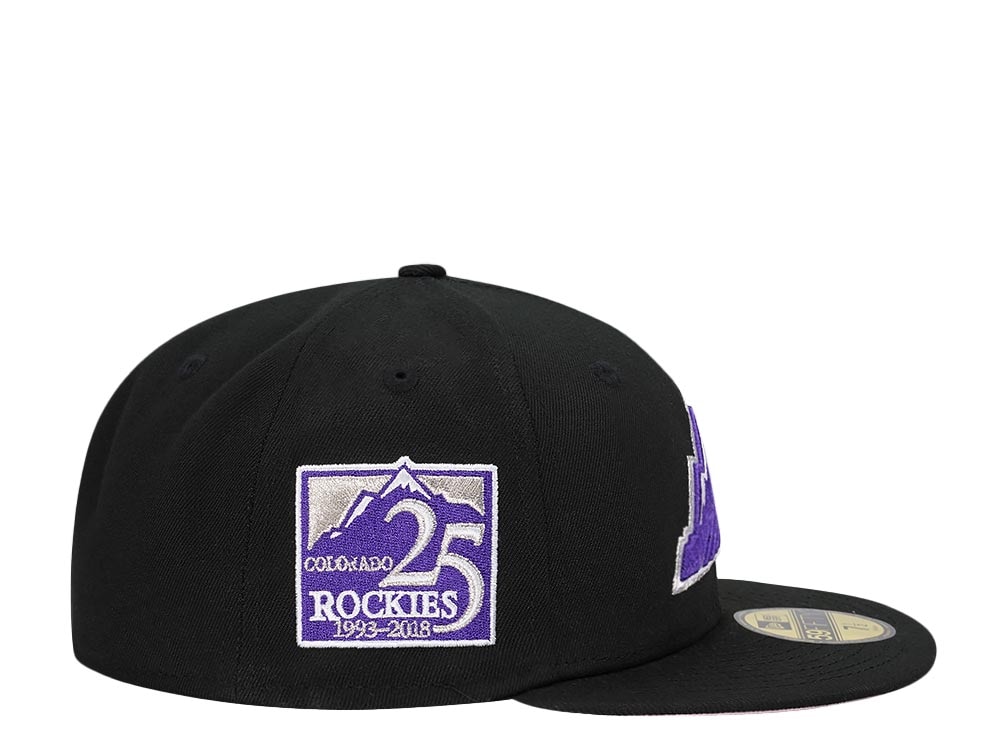 New Era Colorado Rockies 25th Anniversary Black and Pink Edition 59Fifty Fitted Casquette
