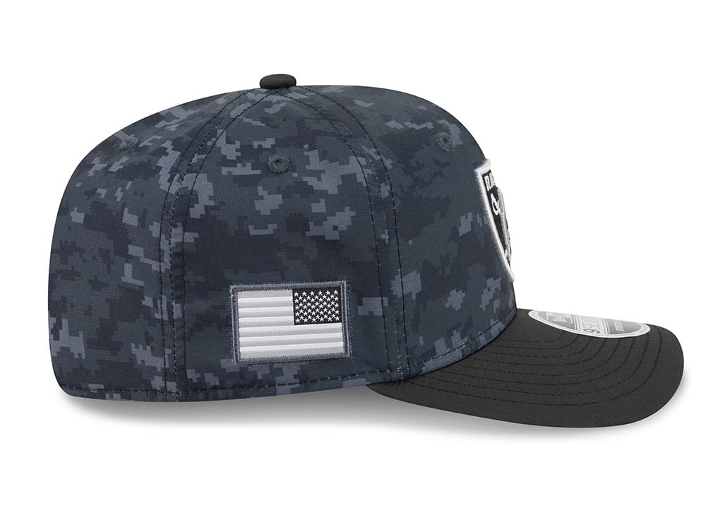 New Era Las Vegas Raiders NFL Salute to Service 2026 Digi Camo Black 9Seventy Stretch Snapback Casquette