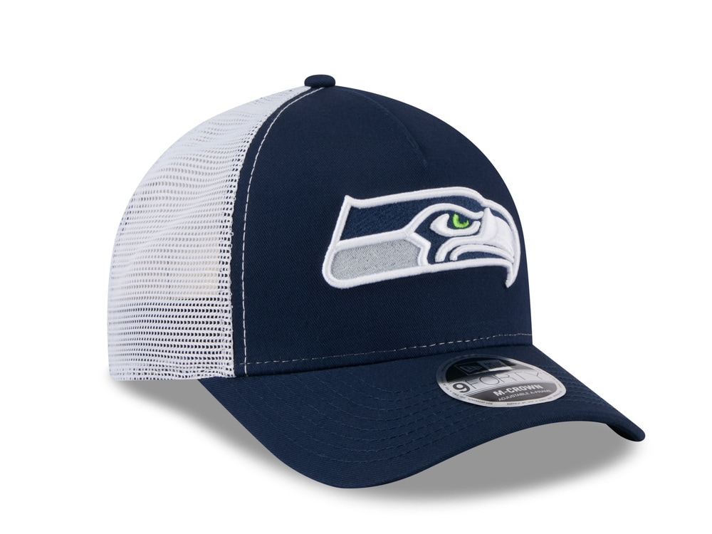 New Era Seattle Seahawks Official Team Color Edition 9Forty M Crown A Frame Trucker Snapback Casquette