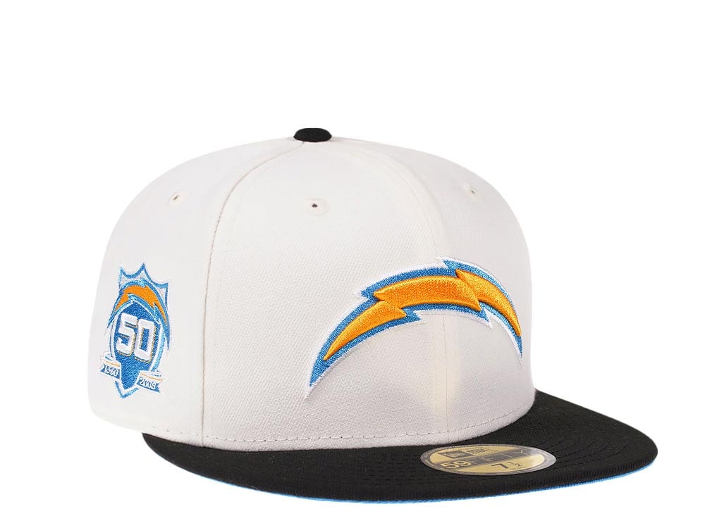 New Era Los Angeles Chargers 50th Anniversary Cream Dome Edition 59Fifty Fitted Casquette