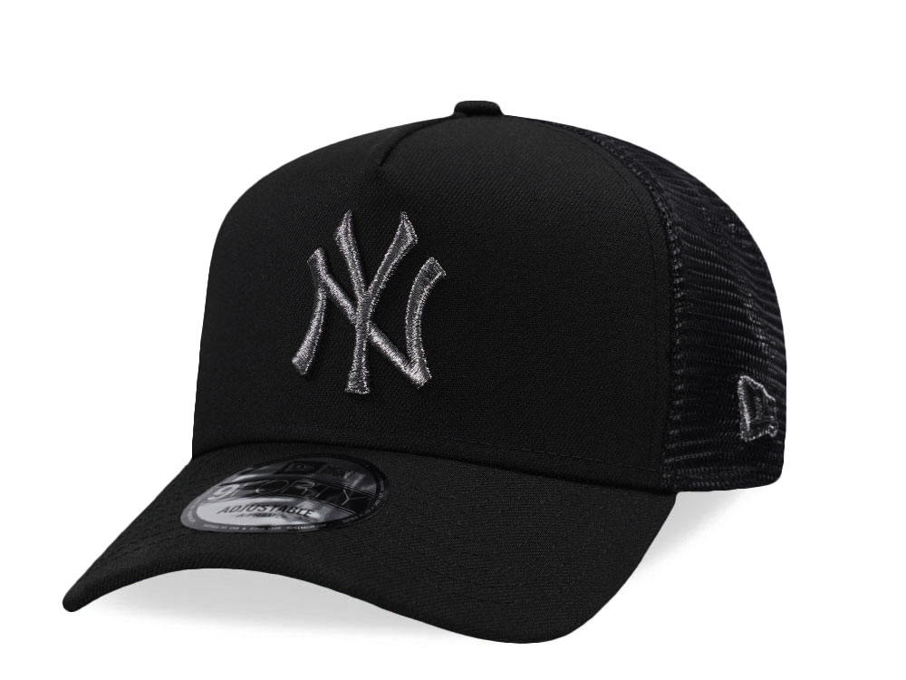New Era New York Yankees Black Metallic Trucker Edition 9Forty A Frame Snapback Casquette