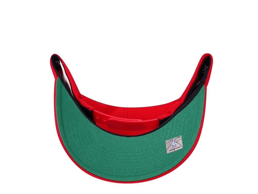 Mitchell & Ness Atlanta Hawks Team Ground Red Line Solid Flex Snapback Casquette