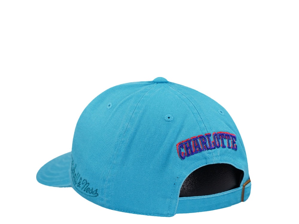 Mitchell & Ness Charlotte Hornets Golden Hour Glaze Blue Dadhat Strapback Casquette