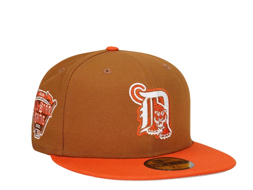 New Era Detroit Tigers All Star Game 2005 Bourbon Team Orange Two Tone Edition 59Fifty Fitted Casquette