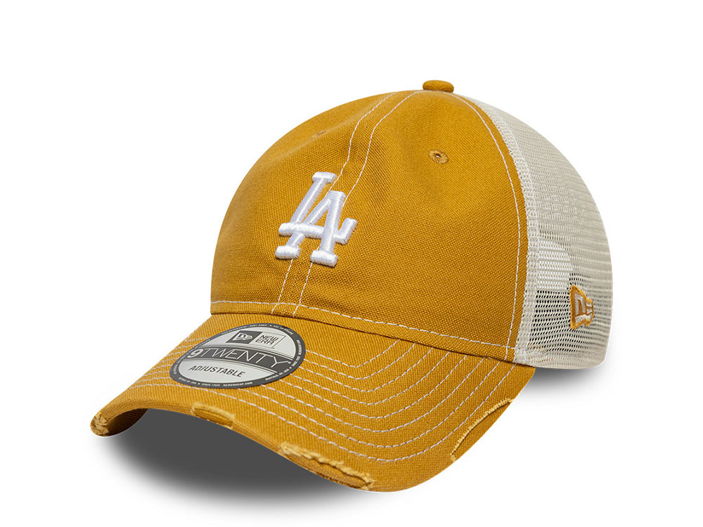 New Era Los Angeles Dodgers Cotton Canvas 9Twenty Trucker Strapback Casquette