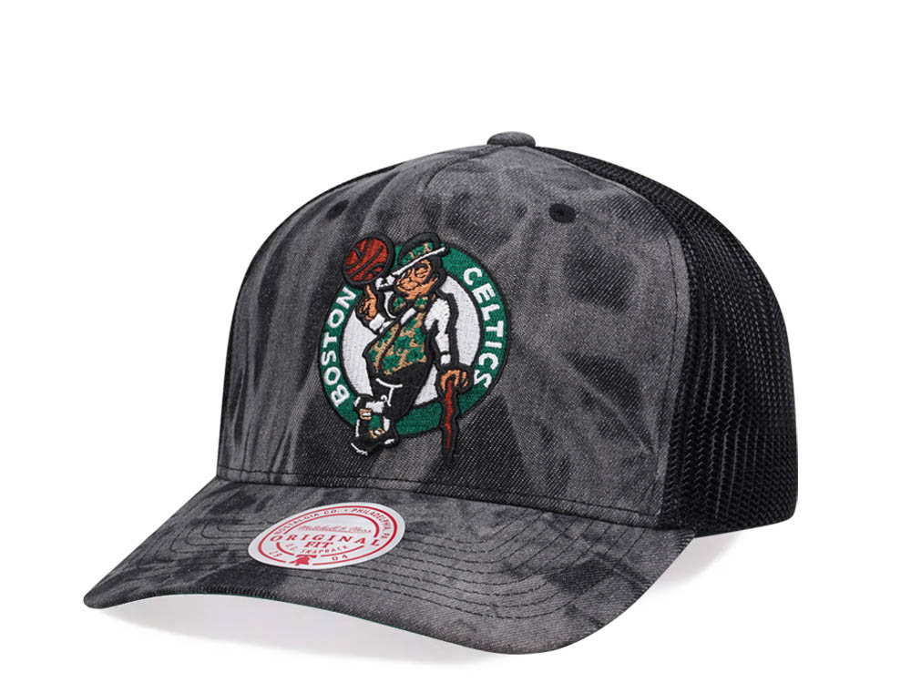 Mitchell & Ness Boston Celtics Burnt Ends Black Trucker Snapback Casquette