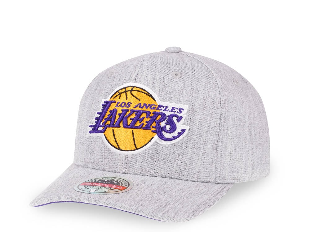 Mitchell & Ness Los Angeles Lakers Heather Gray Red Line Flex Snapback Casquette
