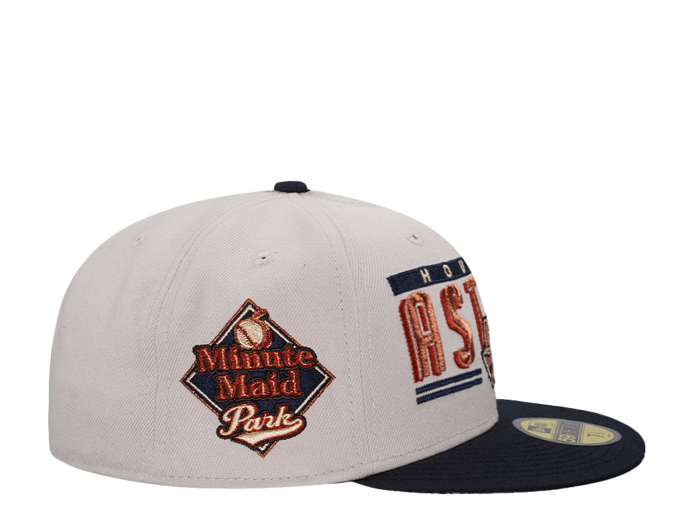 New Era Houston Astros Minute Maid Park Stone Two Tone Throwback Edition 59Fifty Fitted Casquette