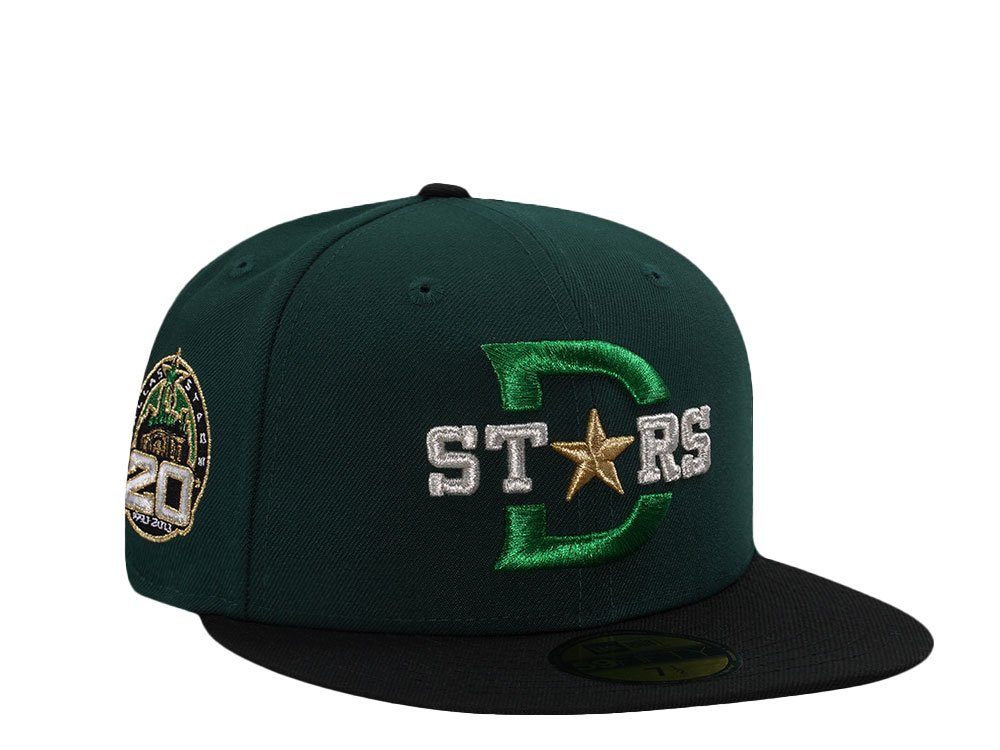 New Era Dallas Stars 20th Anniversary Dark Green Two Tone Edition 59Fifty Fitted Casquette