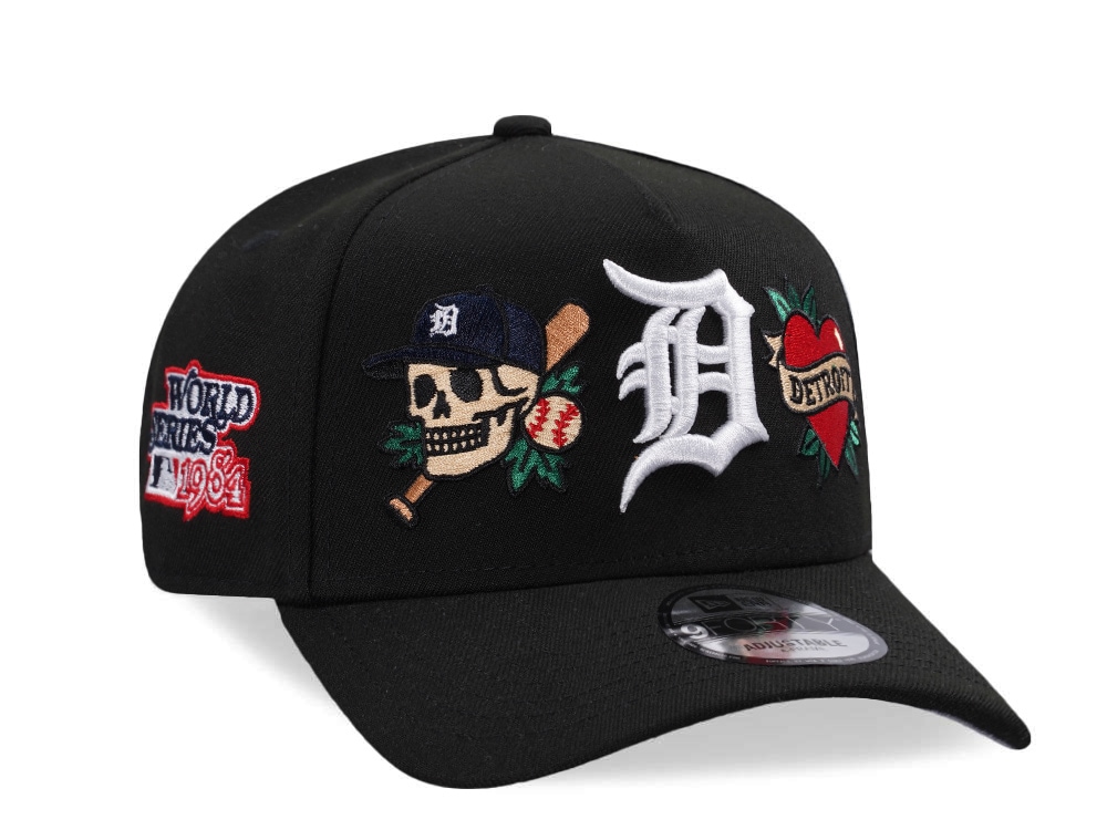 New Era Detroit Tigers World Series 1984 Tattoo Black Prime Edition 9Forty A Frame Snapback Casquette