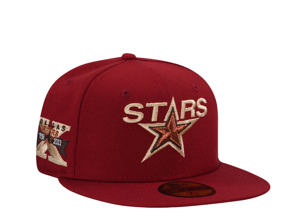 New Era Dallas Stars 10th Anniversary Brick Red Throwback Edition 59Fifty Fitted Casquette