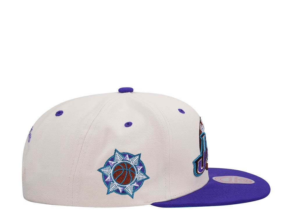 Mitchell & Ness Utah Jazz Sail Off White Two Tone Snapback Casquette