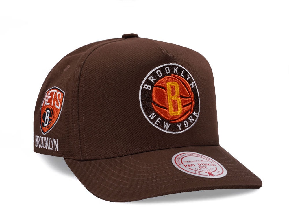 Mitchell & Ness Brooklyn Nets Brown Edition Pro Pinch Fit Snapback Casquette