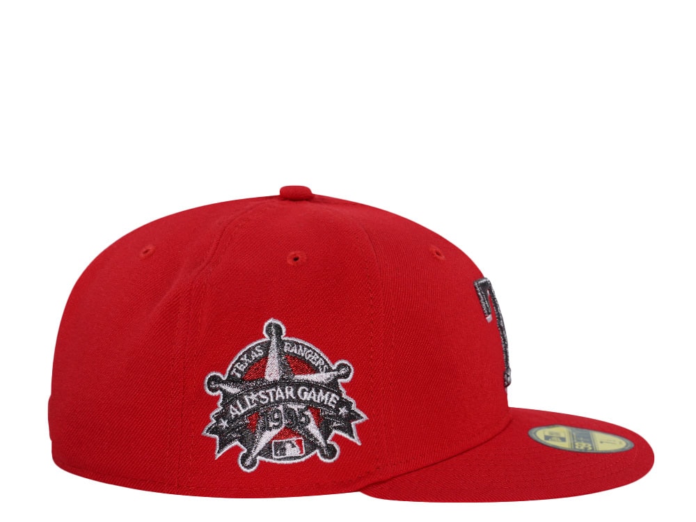 New Era Texas Rangers All Star Game 1995 Liquid Metal Red Edition 59Fifty Fitted Casquette
