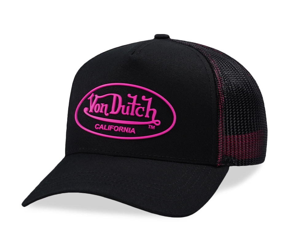 Von Dutch Oval Patch Black Pink Edition Trucker Snapback Casquette
