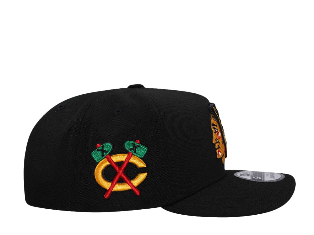 New Era Chicago Blackhawks Black Classic 9Fifty A Frame Snapback Casquette