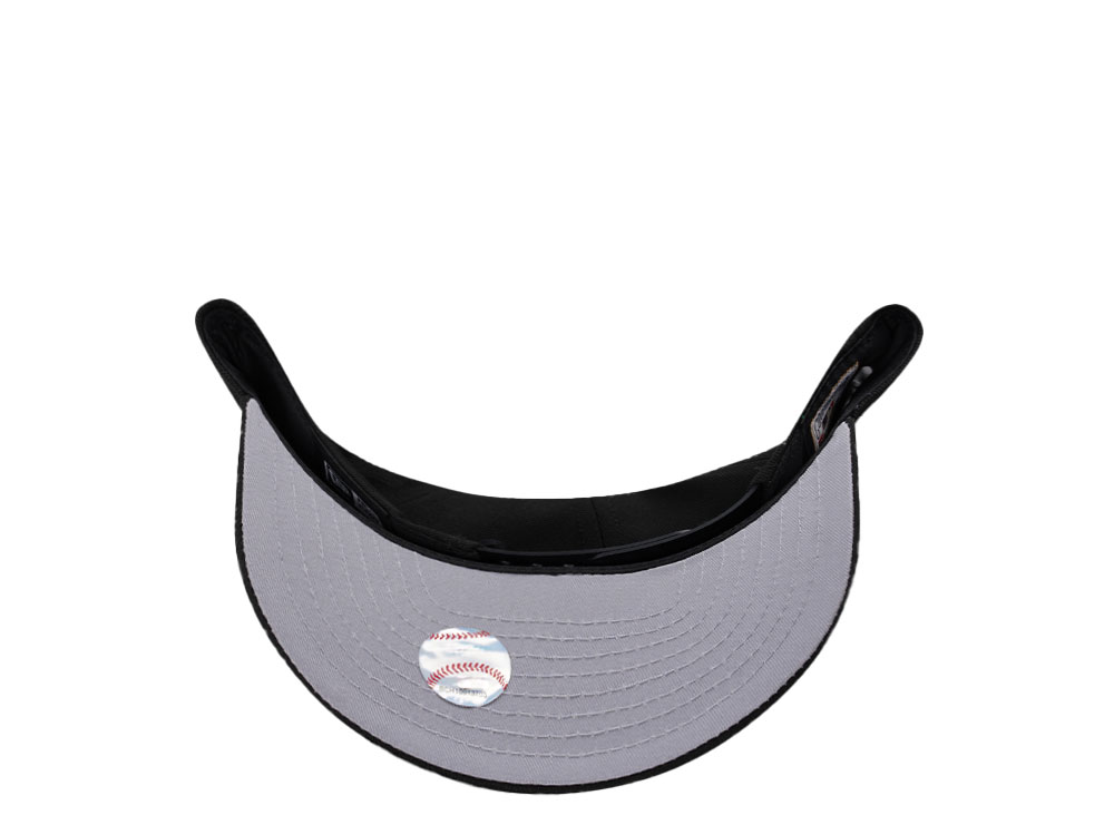 New Era Chicago Cubs Black Satin 9Forty A Frame Snapback Casquette