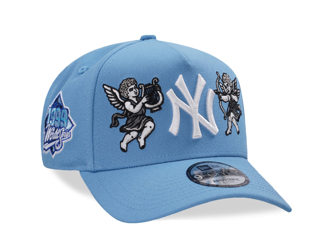 New Era New York Yankees World Series 1999 Cupid Sky Blue Edition 9Forty A Frame Snapback Casquette