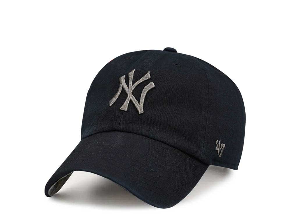 47Brand New York Yankees Black Ballpark Camo Clean Up Strapback Casquette