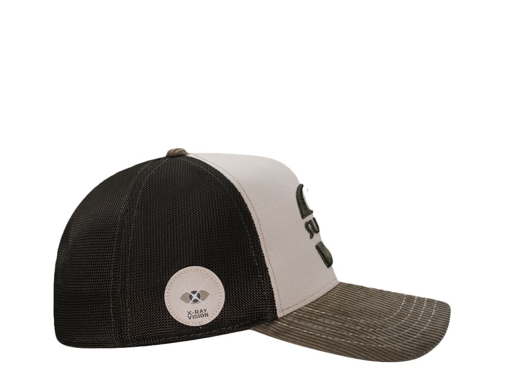 Capslab Superman World Beige Trucker Snapback Casquette
