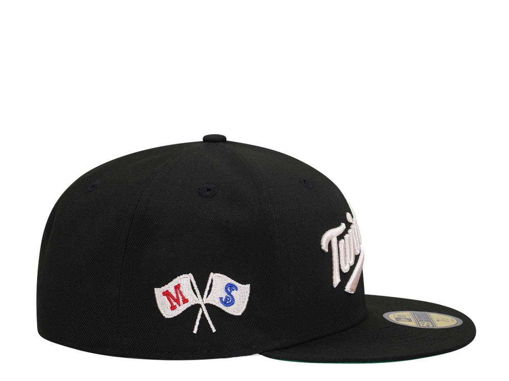 New Era Minnesota Twins Black Throwback Edition 59Fifty Fitted Casquette