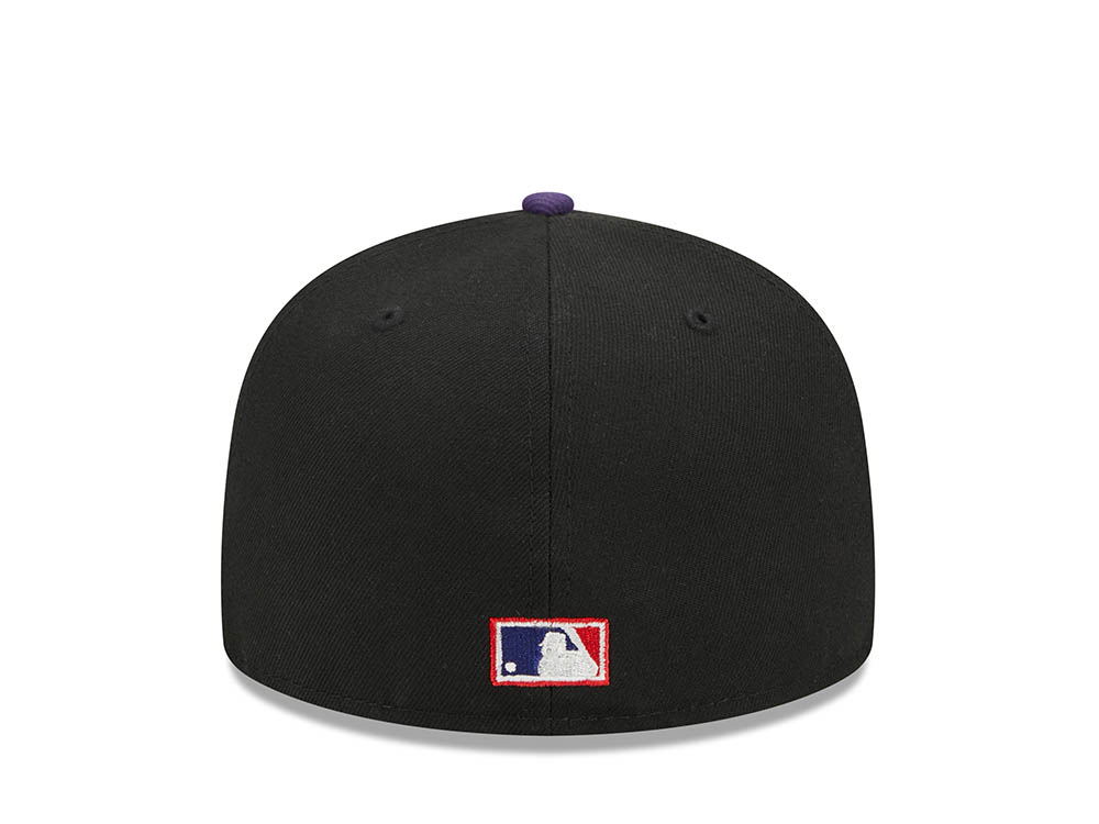 New Era Tampa Bay Rays Black Retro Script Throwback Edition 59Fifty Fitted Casquette