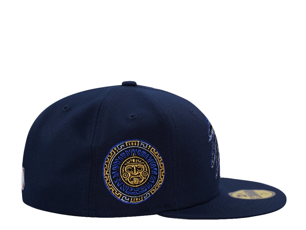 New Era Mexico Aztec Skull Ocean Blue Prime Edition 59Fifty Fitted Casquette