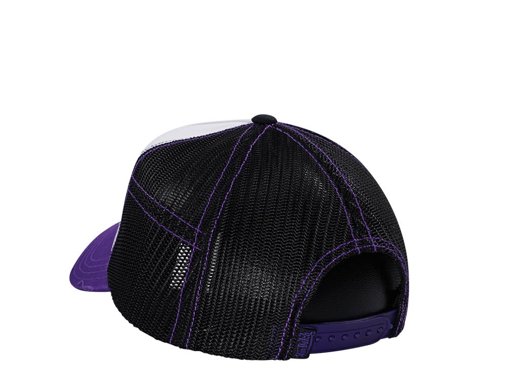Von Dutch White Purple Two Tone Edition Trucker A Frame Snapback Casquette